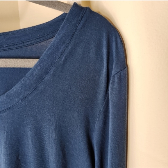 Soma top womens XXL blue long sleeve scoopneck casual loungewear comfy soft - Picture 3 of 4